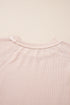 Corded Lantern Sleeve Top Ruffled Mini Skirt Two Piece Dress